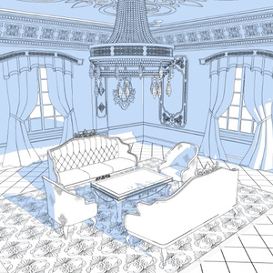 3Dファンタジー風宮殿客間 缩略图 6