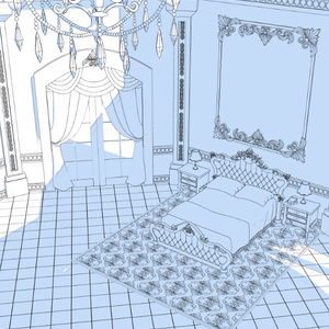 3Dファンタジー風宮殿寝室 缩略图 3