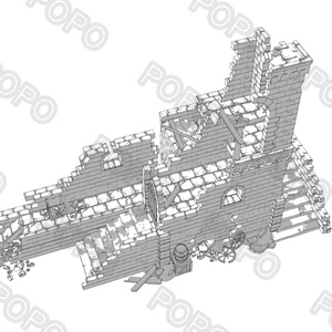 3Dファンタジー風壊れた城壁01~02 缩略图 4