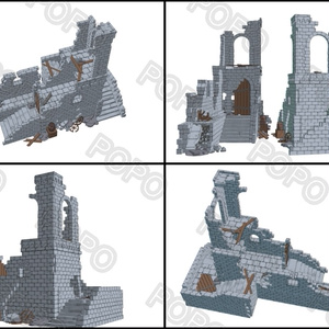 3Dファンタジー風壊れた城壁01~02 缩略图 3