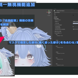 髪キメラの色統一と色変えとメッシュ変形までするやつ"キメラヘアマスター"v1.5.13 缩略图 6