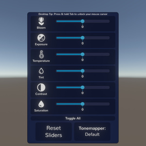 VRChat Post processing customization menu 缩略图 2
