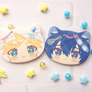 ホロ加工缶バッジB＜asteroid：鏡音リン＞ - Rella Artworks / 不安定+