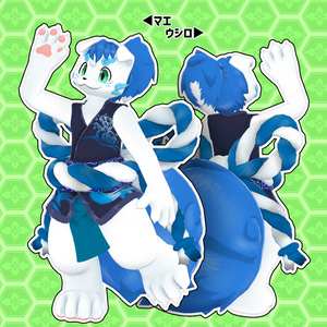 オリジナル3Dモデル「アコン&ウコン」【VRChat想定】 缩略图 3