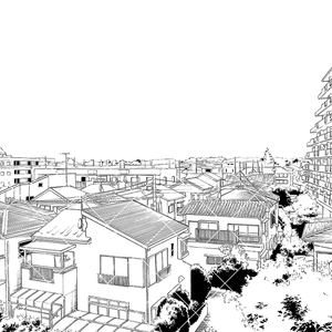 住宅街の眺望