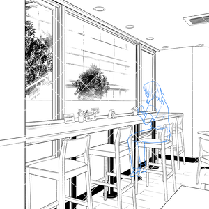 カフェ店内２（アタリ付き）