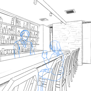 バー店内（アタリ付き）