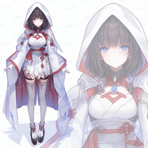 獣人】角の生えた白髪のボーイッシュな悪魔の少女_立ち絵