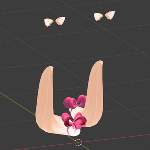 cute ears tail bow set