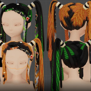 dread bun tails