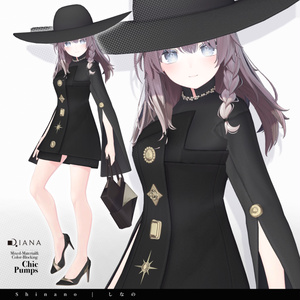 【10アバター対応】24AW 異素材＆カラーブロッキング★美人顔パンプス【VRC想定衣装】 缩略图 14