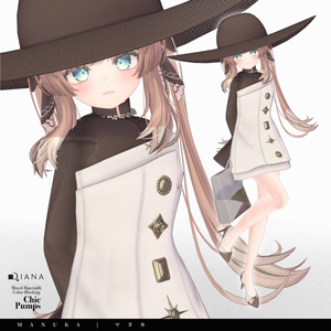 【10アバター対応】24AW 異素材＆カラーブロッキング★美人顔パンプス【VRC想定衣装】 缩略图 12