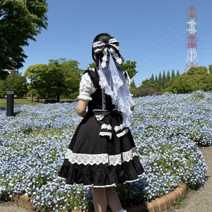 ハーフボンネット風ヘッドドレス - kurotoiro - BOOTH