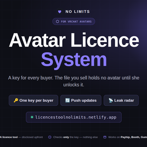 [VRC-VRCHAT] Keyed — Avatar Licence System | NO LIMITS