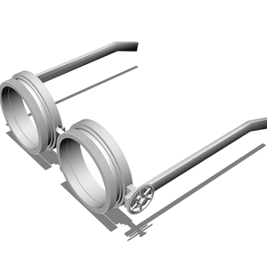 ３D スチームパンク　メガネ　眼鏡　steampunk glasses