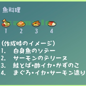 【ドット】食べ物アイコン　4種