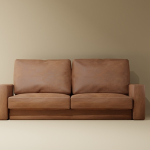 Matte_leather_sofav1.0.0 - 皮製ソファー [3Dモデル]