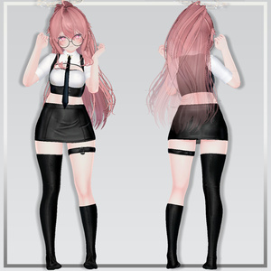 「セレスティア」 &「竜胆」| Selestia & Rindo Sexy Noir Outfit 缩略图 2