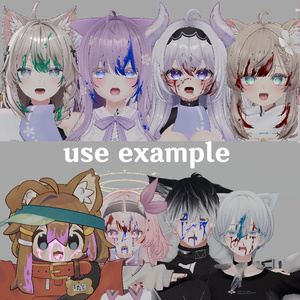 [無料] blood facepaint  texture 缩略图 2