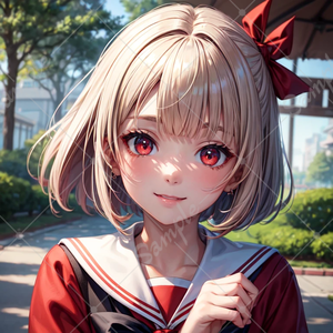 AI生成 制服ボブカットの女の子1 アイコンに最適