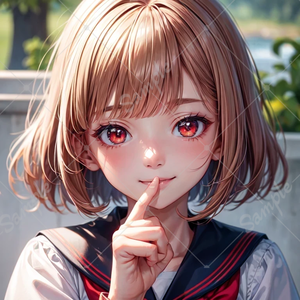 AI生成 制服ボブカットの女の子3 アイコンに最適
