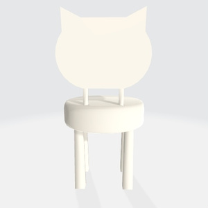 ねこ型背もたれのいす 缩略图 3