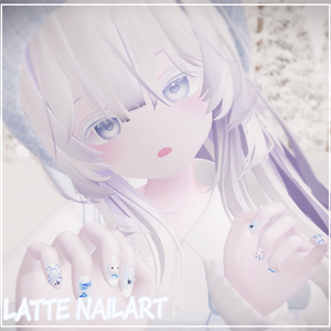 【🍓Latte Nail art】ラテ·ネイルアート_ [6Avatar modular]