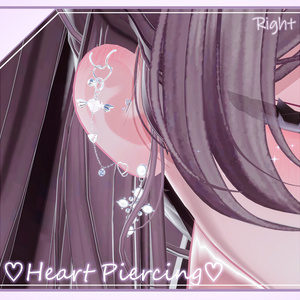 【7アバター対応】 ε❤️зHeart Piercing ε❤️з 