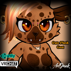Cute Plush Goat Avatar PC Vtuber Unity VRChat かわいいヤギのぬいぐるみアバター PC VTuber Unity VRChat 