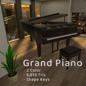 【Unity向け3Dモデル】Grand Piano