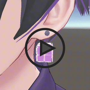 【VRChat想定アクセサリー】BlockEarrings
