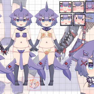 Yuumi Shark Rigged Premade Nonexclusive Live2D VTuber Model