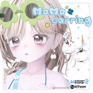 🐮12アバター対応🐮MOMO earring🐮モモイヤリング【MA対応】