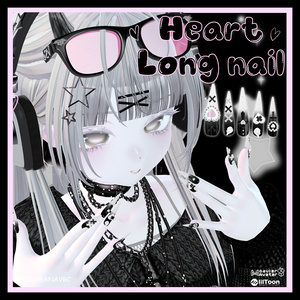 セール中♡10アバター対応♡ Heart long Nail ♡MA対応♡