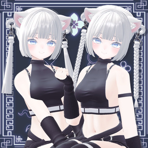 【18アバター対応】Twin♡Ring♡Tail 【VRChat想定】 缩略图 2