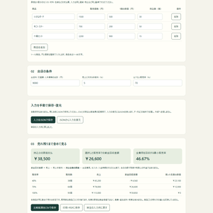 出店まえの収支ノート｜売れ残り込みで資金回収を比べる・Excel不要