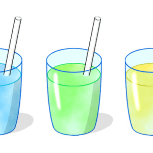 イラスト素材 スムージードリンク 3色