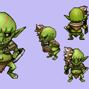 【RPGツクール】MZゴブリン歩行グラフィック(48×72px) + おまけ画像