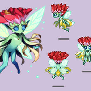 【RPGツクール】MZシルフ歩行グラフィック(48×72px)