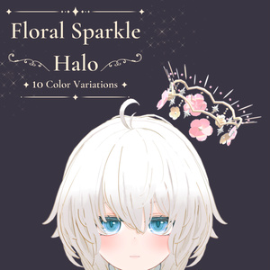お花ときらめきのヘイロー｜Floral Sparkle Halo｜VRChat向け