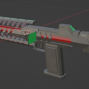 【VRChat想定】　Original RailGun　Mk.G.s　S.E MAG 《BlackConger》【3Dモデル】 缩略图 3