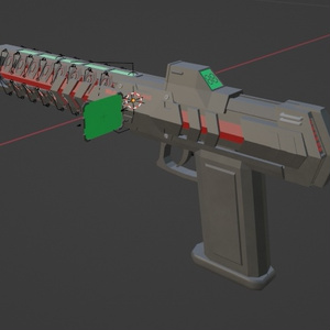 【VRChat想定】　Original RailGun　Mk.G.s　S.E MAG 《BlackConger》【3Dモデル】 缩略图 2
