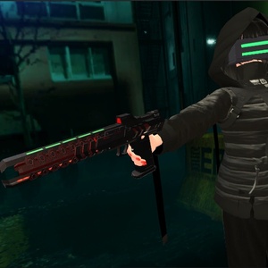 【VRChat想定】　Original RailGun　Mk.G.s　S.E MAG 《BlackConger》【3Dモデル】