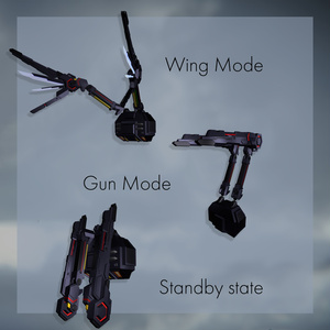 【VRChat想定】機械の天使の羽根　MkG.s Mecha.A.W　※支援版は特典付き【３Dモデル】 缩略图 3