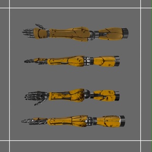 [変形シェイプキーつき]可変義手 CANNON_ARM 缩略图 2