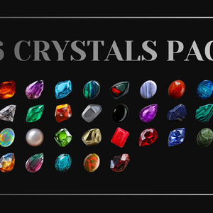 【画像素材】36 Crystals Pack｜高品質クリスタル素材集