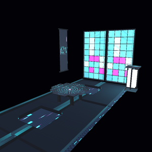 電脳六畳間キット【Quest対応 / VRChat・ゲーム・配信背景】— サイバーパンク和室 全部入り