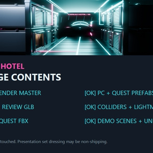 サイバーパンクJAPANESEカプセルホテル【Quest対応 / VRChatワールド向けフルキット】 / Cyberpunk Capsule Hotel Kit 缩略图 5