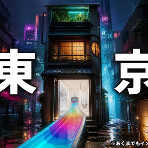 TOKYO NULL HOUSE｜サイバー狭小住宅の秘密基地＋電脳宇宙ウォータースライダー SET【VRChat / PC・Quest】