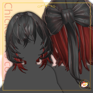 🎀NP_ribbon half up_hair🎀【17アバター対応】